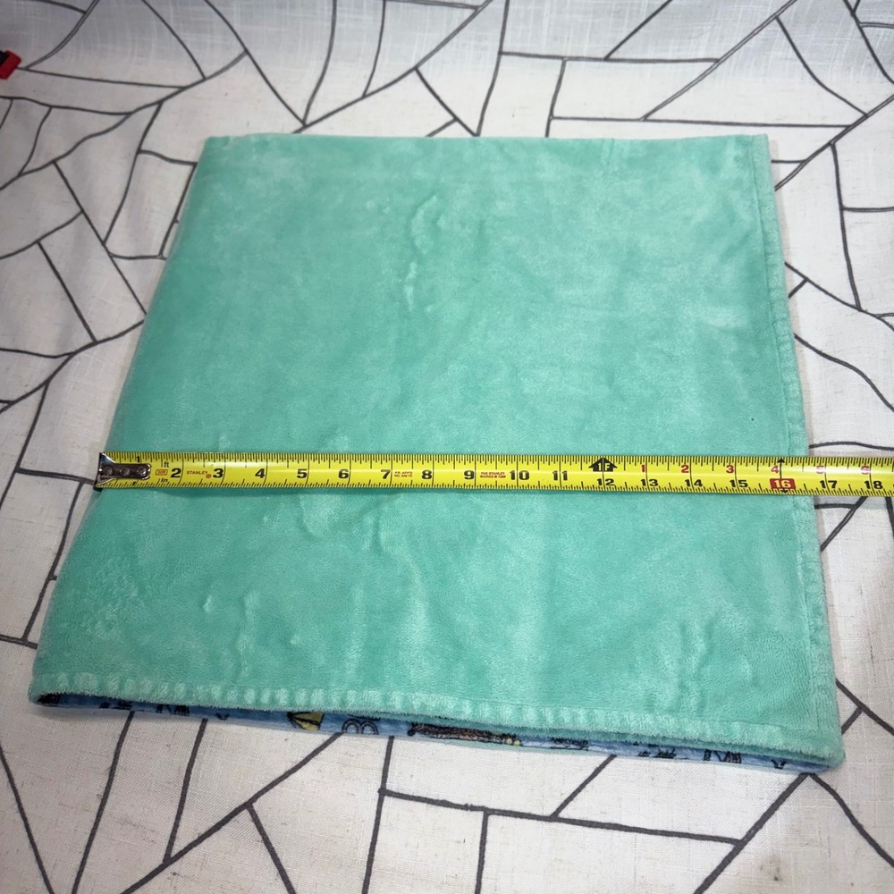 Heritage Homegoods Co Baby Blanket 17x16.5 Blue Green Alaska Wilderness Minky - Picture 12 of 12